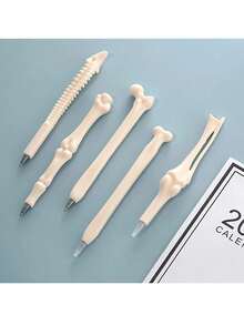 5 支创意骨头形圆珠笔 - 送给护士、医生和办公室的完美礼物，可爱的医疗笔记本笔用品学校用品，返校 - 彩色 - 查看 9