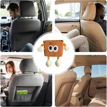2in1 Car Wastebasket And Tissue Box Multifunctional Car Storage Bucket Organizer