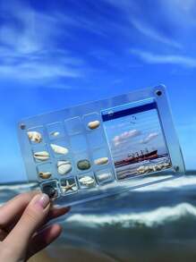 1pc 36/33/17 Grids Acrylic Square Transparent Seashell Storage Box, Beach Stones Specimen Display, Mini Jewelry Box, Handmade Gift, Decorative Desktop Organizer Box, DIY Storage Box, Holiday Gift For Women Storage Organizer Travel Essentials Back To School Dormitory Storage