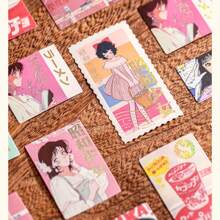 30 Stück japanischer Stil Anime Mädchen Aufkleber, Retro Mädchen Aufkleber für Mobiltelefone, Deko-Aufkleber, hochwertige wasserfeste Vinyl-Aufkleber für Scrapbooking, Tagebücher und Laptops - dekorative Sammelalbum-Utensilien für Erwachsene, Schulbedarf, Rückkehr zur Schule