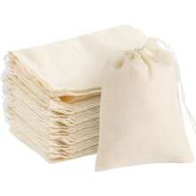 Reusable Tea Bags - 24 Pack Natural Unbleached Cotton Cheesecloth Muslin Sachet Bags For Straining Coffee Tea Brew (3 X 4 Inch) - Multicolor - View 3