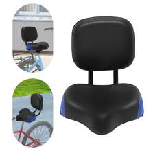 OUKANING Universal Bicycle Seat Large Comfort Wide Saddle Seat With Back Rest Cushion HOT - Black - View 8