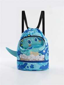 1pc Girls Aad Boys School Backpack Waterproof Large Capacity Sports Backpack With Shoe Compartment Fashion Solid Color Casual Backpack Suitable For Outdoor/Outing/Travel/Hiking/Stadium/Sports/University And Daily Commuting Use, Dry And Wet Separation - Ideal For Swimming Storage - Multicolor - View 10