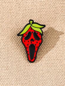 万圣节草莓珐琅别针时尚装饰胸针饰品翻领包徽章珠宝礼品 2025 新款办公室配饰衬衫夹克圣诞节秋冬配饰，适合青少年、青年、男士、休闲、户外、运动、度假、毕业礼物、生日、日常穿着衣服别针有趣可爱的教师礼物 - 彩色 - 查看 4