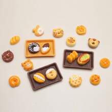 Mini Estante de Pan, Miniatura de Pan Simulado, Comida Falsa, Juego de Juguete de Resina Decoración Dulce, Adecuado para Decoración de Fiestas, Pequeños Juguetes de Regalo