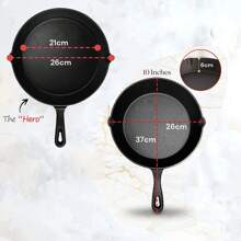Cast Iron Skillet Cookware Frying Pan Pre-Seasoned Grill Pan Frypan Camping Pan Gift Idea