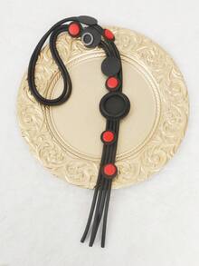 MARLIWOO 1 件时尚哥特风格复古小众嘻哈女式吊坠项链 - 黑紅色 - 查看 2