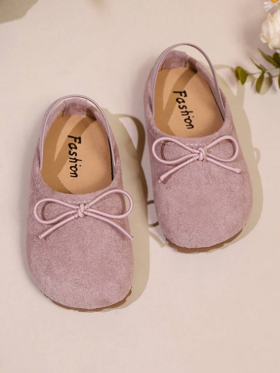 New Girls Bow Decor Comfortable Soft Bottom Slip-On Shoes, Cute Casual Shoes Suitable For Spring & Summer