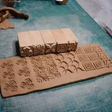 2cm Square Clay Texture Stamp Block Pottery Ceramic Embossing Stamping Seal For Polymer Clay Impression Art Hobby Tool