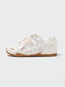 MASKERT 女士多功能时尚休闲运动鞋，网眼橡胶鞋底，休闲跑步鞋，透气舒适，日常搭配 - 白色 - 查看 6