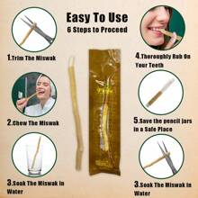 1pc Portable Box + 2Pcs Miswak Toothbrush Branch Toothbrush Traditional Toothbrush Stick For Healthy Gums Teeth Fresher Breath Creative Gift For Man Women
