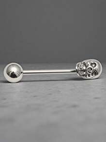 The Stainless-Steel Skull Tongue Stud Is Dark, Edgy, And Full Of A Hint Of Rebellious Charm. It Spruces Up Your Daily Outfits And Makes You The Center Of Attention At Girls' Gatherings.Crafted From Minimalist Metal, It's Extremely Versatile. It Doesn't Care About Your Makeup Or Style, And Can Even Add A Tough Attitude To Casual Looks. Just In And You'll Instantly Look Cool, Subtly Exuding Your Wild Charm Through This Small Detail.