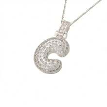 1pc Fashionable Gold A-Z 26 Bubble Letter Pendant Necklace, Suitable For Men & Women Daily Wear