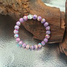 1 Piece Of Natural Empire Turquoise Cat Eye Elastic Bracelet, Handmade, Men's And Women's Stress Relief Bracelet, Psychological Balance And Communication Assistance - 多色的 - 查看 4