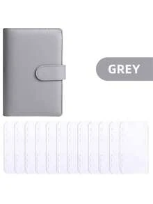 1 件 A6 PU 皮革笔记本活页夹预算，带 12 个 A6 活页夹口袋、计划封面预算活页夹整理器、预算活页夹信封、现金储蓄簿