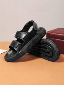 Men's Fashion Casual Sandals, Summer Shoes, Beach Outdoor Slip-On With Adjustable Heel Strap, Thick Sole, Open Toe, Breathable