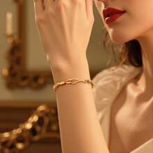 Hot Selling 4mm Wide Rhombus Minimalist Elegant Charm Women's Cuff Bracelet Personalized Snap Curb Chain Bracelet Jewelry