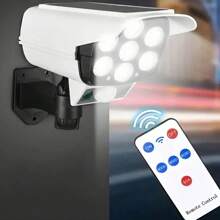 1 PC Motion Sensor Solar Light, 77 LED Spotlights With Remote Control, Outdoor Wireless Floodlight Virtual Like Security Camera For Hotel, Porch, Garden, Patio, Driveway - Solar Powered And Wireless Wall Light