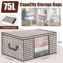 1件千鸟格脏衣桶玩具衣服收纳篮，家用可折叠洗衣袋，脏衣篮，可折叠省空间洗衣篮，家用防水收纳篮，手提包收纳袋，大容量玩具收纳桶，时尚格子带手柄，适用于家庭和学生宿舍洗衣篮，洗衣篮，浴室收纳篮，篮子，收纳篮，可折叠洗衣篮 - 彩色 - 查看 8