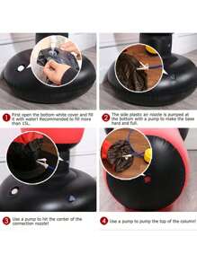 1 Piece 1.6m Adult Young People Universal Fitness Vertical Inflatable Sandbag Boxing Column Inflatable Tumbler Sandbag Punching Bag