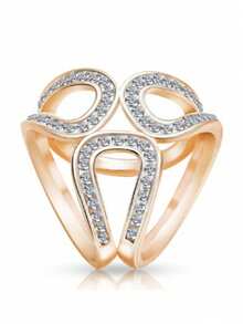 1個女士三環中空絲巾扣,適用於固定衣角和飾品裝飾 - 金色 - 查看 8