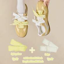 “两双对比色鞋带：瞬间提升风格，混搭打造你的独特外观！” - 2雙撞色寬鞋帶 - 查看 8