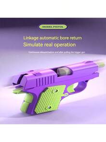 1911 3D gedruckte kleine Pistolen-Spielzeuge, geeignet als Spielzeug für Erwachsene, Stressabbau-Pistolen-Spielzeug für Erwachsene, geeignet zum Abbau von ADHS, Angst, bestes Weihnachtsgeschenk für Erwachsene