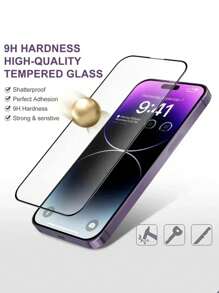 4-in-1 Set gehärteter Glas Bildschirmschutz für 11/12/13/13 Pro/13 Pro Max, 14/14 Pro/14 Plus15/16/16pro/16pro Max - 2 Stücke HD Kratzsichere Bildschirmschutzfolien mit 2 Stücke Kamera Objektiv Schutz, abweisend gegen Fingerabdrücke, blasenfrei