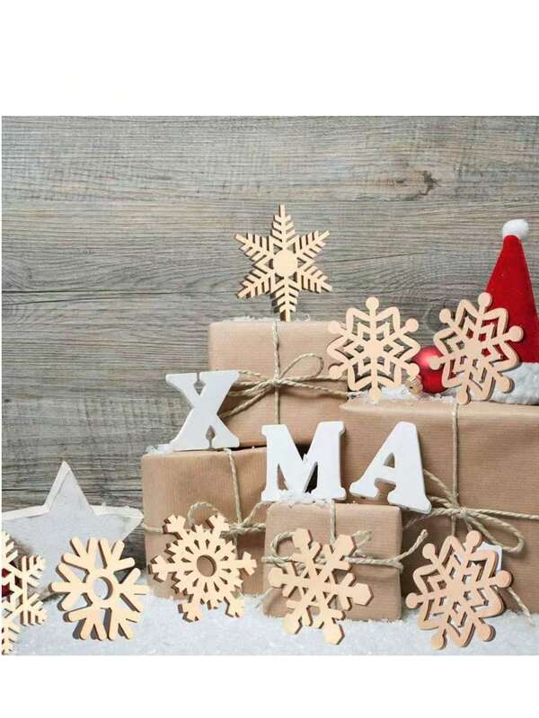 10pcs Christmas Snowflake Ornaments, Assorted Hollow Snowflake Decorations For Christmas Parties And Gifts