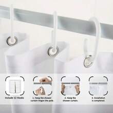1/4 pièces Ensemble de rideaux de douche thème basket-ball, en tissu de polyester imperméable, style minimaliste moderne pour la décoration de la maison. Tapis de bain en forme de U, tapis de bain antidérapant, avec 12 crochets Back to School