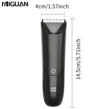 Recortadora corporal para hombres, afeitadora eléctrica, recortadora eléctrica de ingles y pelo, afeitadora y recortadora de higiene masculina con cuchillas de cerámica, capacidad de batería de 500mAh para todo el Body