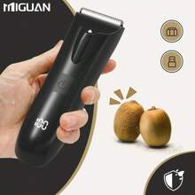 1 pieza Recortadora eléctrica de vello corporal para hombre, color negro, con carga USB, apta para Body, barba, piernas y brazos, afeitado, afeitado, regalo de vacaciones. Capacidad de batería 500mAh