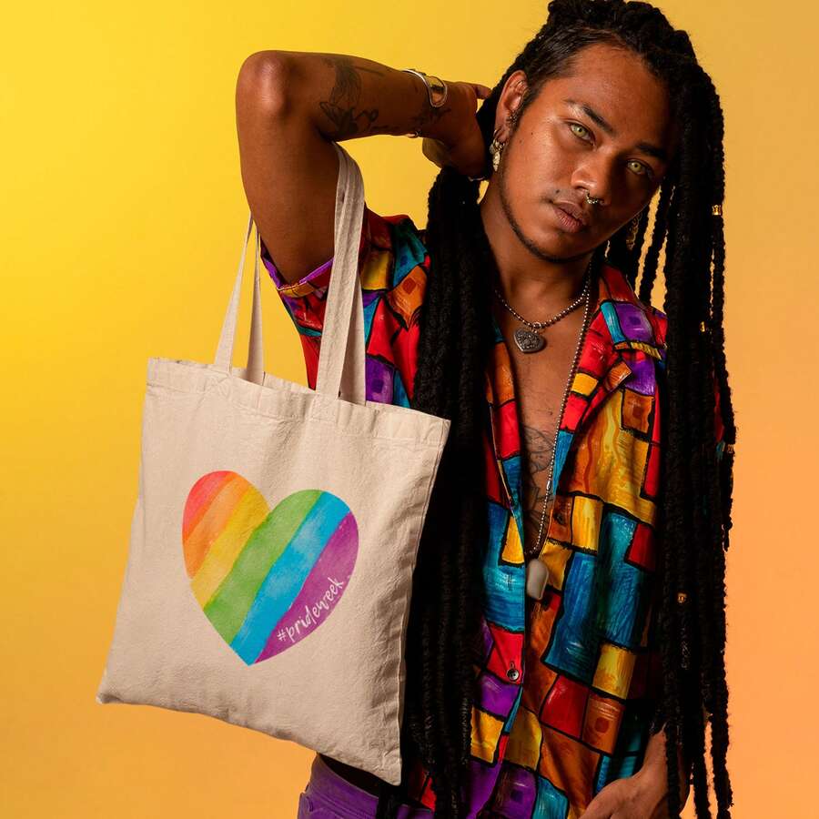 TOTEBAG | TOTEBAG ORGULLO PRIDE | COLOR Y AMOR PARA LLEVAR | BOLSA TOTE PRIDE |  ESTILO CON ORGULLO LGBTQ+ | TOTEBAG DEL PRIDE | AMOR ES AMOR, ¡LÚCELO CON ORGULLO!| BOLSA PRIDE MULTICOLOR – PERFECTA PARA CELEBRAR EL ORGULLO | TOTE PRIDE |  DISEÑO VIBRANTE PARA MES DEL ORGULLO - Caqui - Ver 1