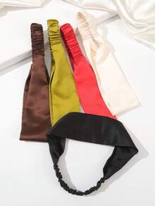 1件手工钩编发带，镂空编织发饰，波西米亚风甜美日常及假日造型夏季沙滩发带 - 彩色 - 查看 12