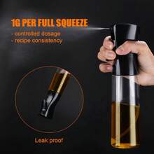 1pc Barbecue Spray Bottle,Clear Dispensers Creative Kitchen Oil Bottle Press Fine Mist Seasoning Bottle, Plastic Spray Bottle Can Be Used For Air Fryer Watering Flowers Spray Bottle,Olive Oil Vegetable Oil Spray Bottle