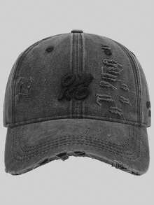 1 Piece Letter KO Reverse Design And KO Forward Design Embroidered Baseball Cap, Unisex Old Torn Soft Top Washed Hat, Sun Hat Suitable For Outdoors, Send Friends To Family - Multicolor - View 12