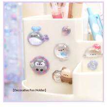 1pc/4pcs Creative Cartoon 3D Embossed Stickers - Cute Small Animals, Mobile Phone Decoration Stickers, Gem Crystal Diamond Children Decorative Stickers, 3D Embossed Cute Stickers [Randomly Assorted, Color Difference]