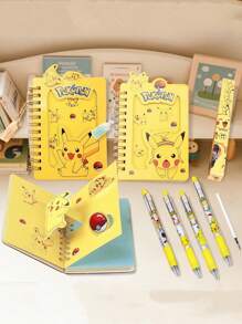 pokemon Livre de comparaison en relief 3D Pokémon, design mignon de bande dessinée, convient pour les fournitures scolaires, les manuels scolaires, les accessoires de bureau, cadeau parfait pour les étudiants