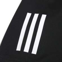 Adidas 男士宽松POLO衫，CLUB 3STR POLO，休闲运动短袖 - 黑色 - 查看 6