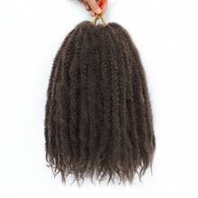 FULCRUM 10/16/18/24/30英吋 Marley Twist 編髮髮束，彈性非洲扭繩編髮假髮，非洲捲曲鉤編合成纖維接髮，適合女性，萬聖節 - 彩色 - 查看 18