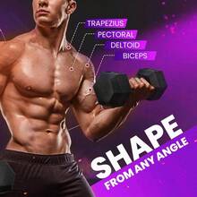 Mancuerna Hexagonal con Revestimiento de Goma 40 LB 1 pza, Pesas para Ejercicio, para Entrenamiento de Fuerza - 1 - Ver 6