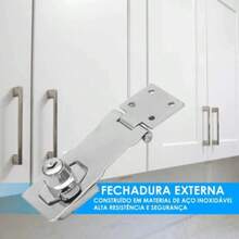 Fechadura para Gavetas e Armários 6,5 cm. 2 chaves 6 parafusos - Prata - Visão 5