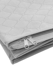 1/3 piezas Bolsa de almacenamiento grande, Caja de almacenamiento, Caja de almacenamiento de ropa plegable, Con asa, Tela gruesa, Adecuada para ropa, mantas, edredones, sábanas, almohadas y juguetes, Adecuada para el hogar, dormitorio - Gris - Ver 6