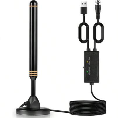 TV AntennaTV Antenna Indoor Digital TV Antenna For Smart TV Indoor 328ft Long Cable Omnidirectional ReceivingSupport 4K 1080P TV