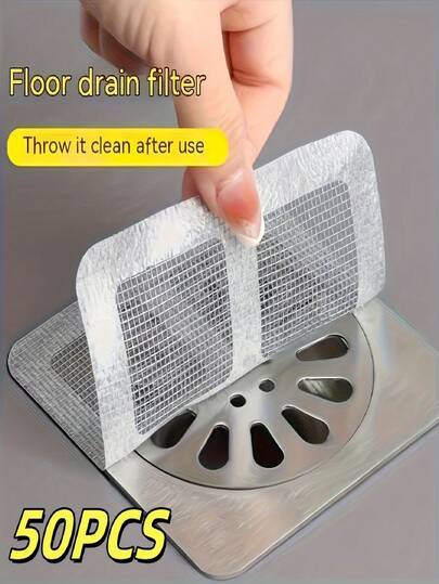 10/50/100 Pcs Disposable Drain Strainer, Effective Barrier To Prevent Hair And Insects, For Bathroom Sink And Floor Drain, Easy To Install, Quick Drain Maintenance, Kitchen, Bathroom, Home