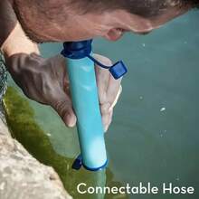 Outdoor Water Filter, Straw Water Filter, Emergency Survival Water Purifier For Prepper Emergency Equipment Hiking Camping, Christmas Gift, Straw Filter, Outdoor Activities Products - Army Green - View 9