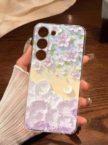 1 szt. Artystyczny obraz olejny z kwiatowym nadrukiem Przezroczysty miękki futerał na telefon Kompatybilny z Galaxy A04e/12/A13/A14/A34/A50/A52/A53/A54/S21/S22/S23/S24/S25/S25 Ultra