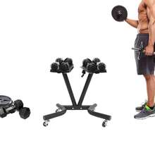 Gewichtsverstellbarer Metallheber, V-förmiger Hantelhalter, Multifunktions-Heber mit universellen Rädern, verstellbarer Neigungswinkel der Palette, Heber für 110,23 Pfund, 67 * 46 * 54 cm, Krafttraining, tägliches Fitness verfügbar - Schwarz - Übersicht 8