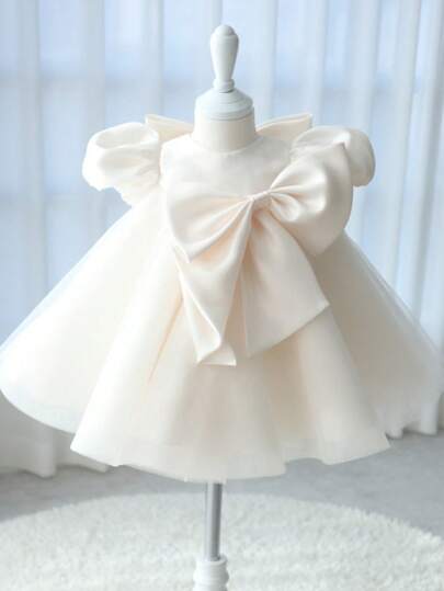 Baby Girls' Dress For 1 Year Old Infant, Summer Children Party Princess Dress Flower Girl Wedding Gown