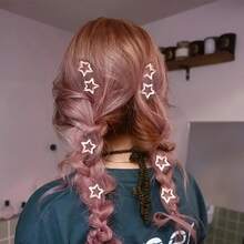 20/50pcs Flash Y2K Girls Silver Star Hairpins, Simple And Fashionable Girls Hair Accessories Cool Five-Pointed Star Hairpin Headdress, Suitable For Daily Use, School And Outdoor Play Y2K Silver Star Hairpin For Girls With Star Metal Clasp, Simple BB Hairpin For Women, Gift, For Ramadan, Ramadhany2k Millennium Style Bright Silver Five-Pointed Star Girl Side Bangs Clip Girls All-Match Hairpin Star Hairpin Headdress, Claw Clips, Clips For Hair, Hair Slide, Hair Claws - Silver - View 11
